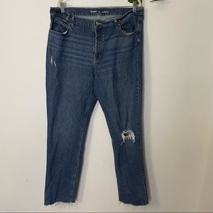 Old Navy Women’s High-Waisted Button-Fly Slouchy Straight Medium-Wash Si…